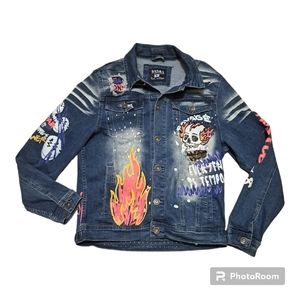Mens Rebel (R3bel) Jean Jacket Size M